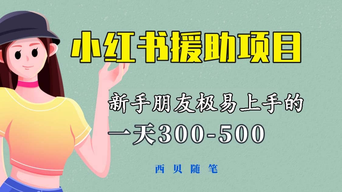 一天300-500！新手朋友极易上手的《小红书援助项目》，绝对值得大家一试-BT网赚资源网