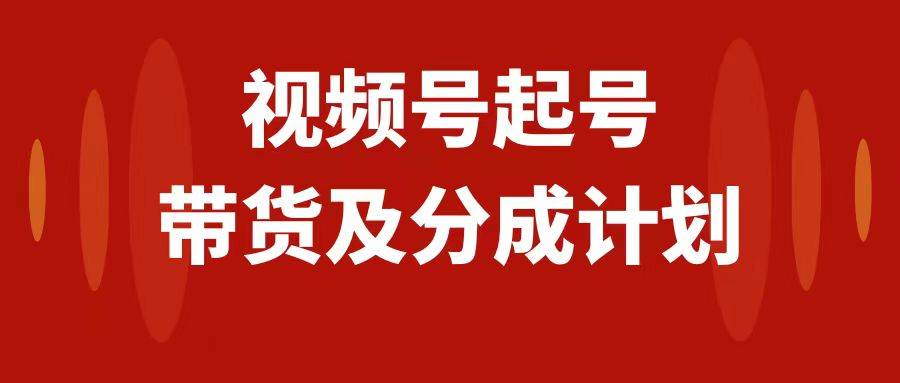 视频号快速起号，分成计划及带货，0-1起盘、运营、变现玩法，日入1000-BT网赚资源网