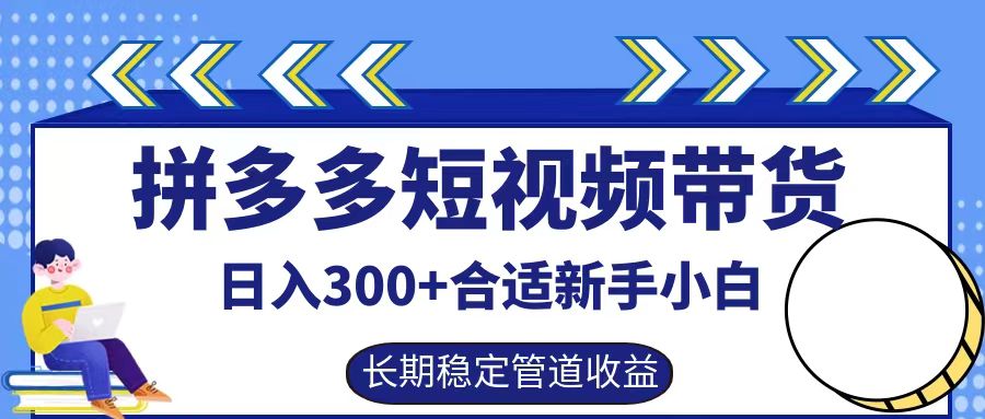 拼多多短视频带货日入300+实操落地流程-BT网赚资源网